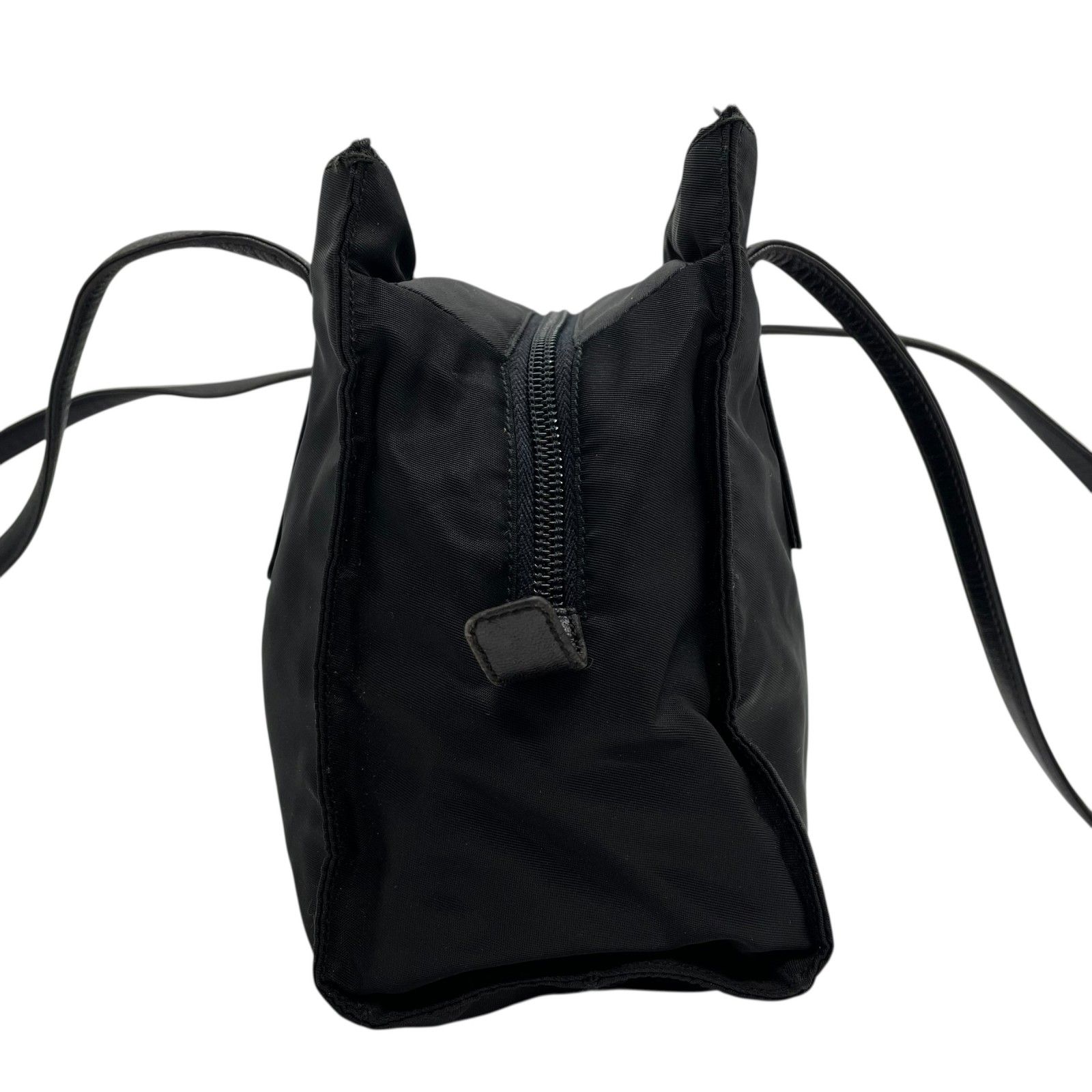 PRADA プラダ トートバッグ 肩掛け ブラック ナイロン 三角ロゴ プラダ