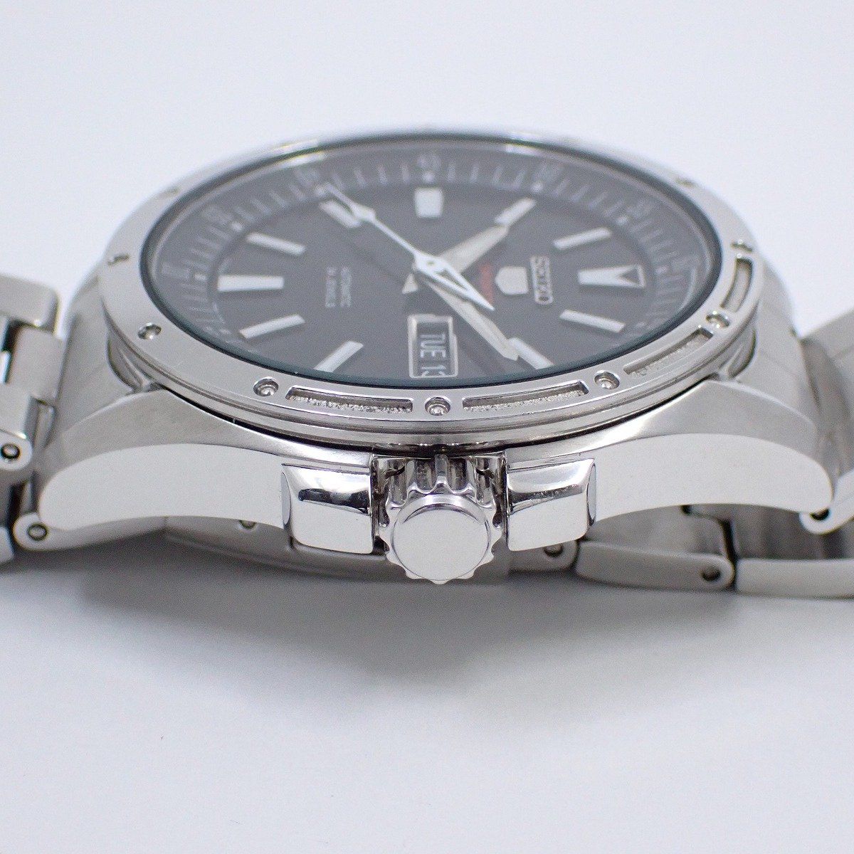 SEIKO セイコー 5スポーツ メカニカル 自動巻き メンズ 腕時計 黒文字 