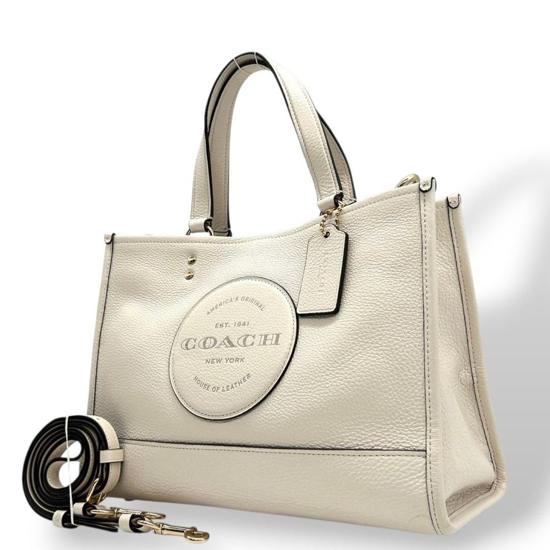 コーチ COACH ホワイト 白 レザー トート ハンド バッグ レディース USA製