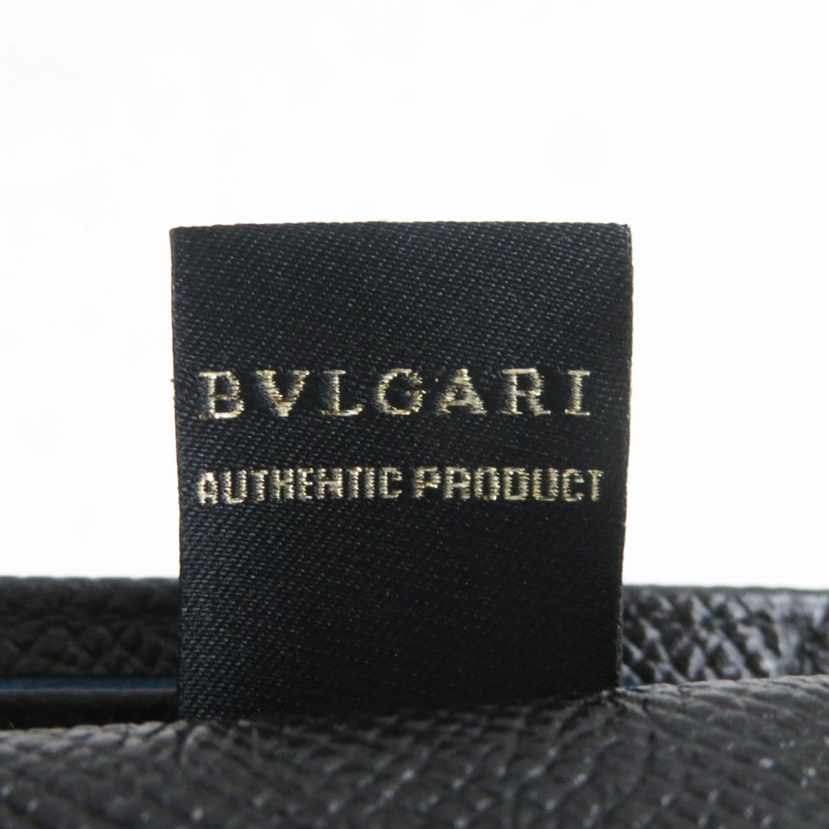 美品○定価46200円 BVLGARI ブルガリ ブルガリマン 282608 レザー ロゴ