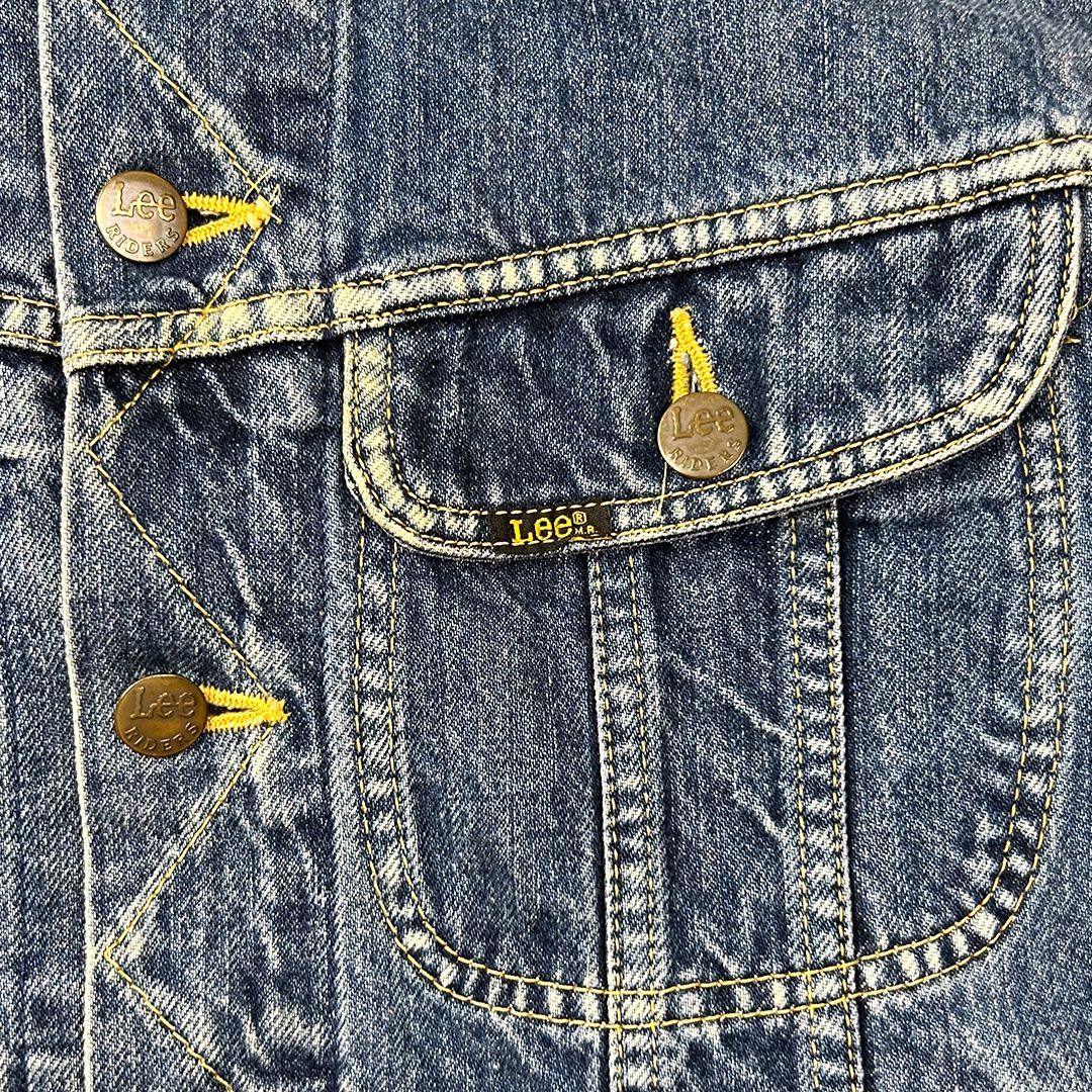 LEE 91-J Mサイズ vintage加工 アメカジ Lee RIDERS デニムジャケット 0424 日本製 Mサイズ ライダース G