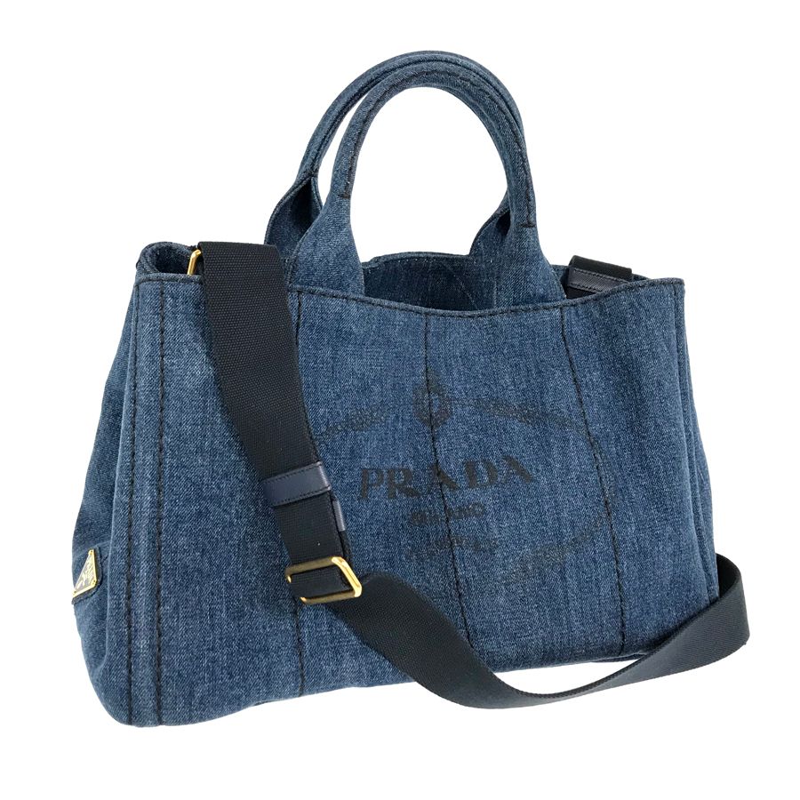 美品】PRADA カナパ デニムバッグ 2way 1BG642 - トートバッグ