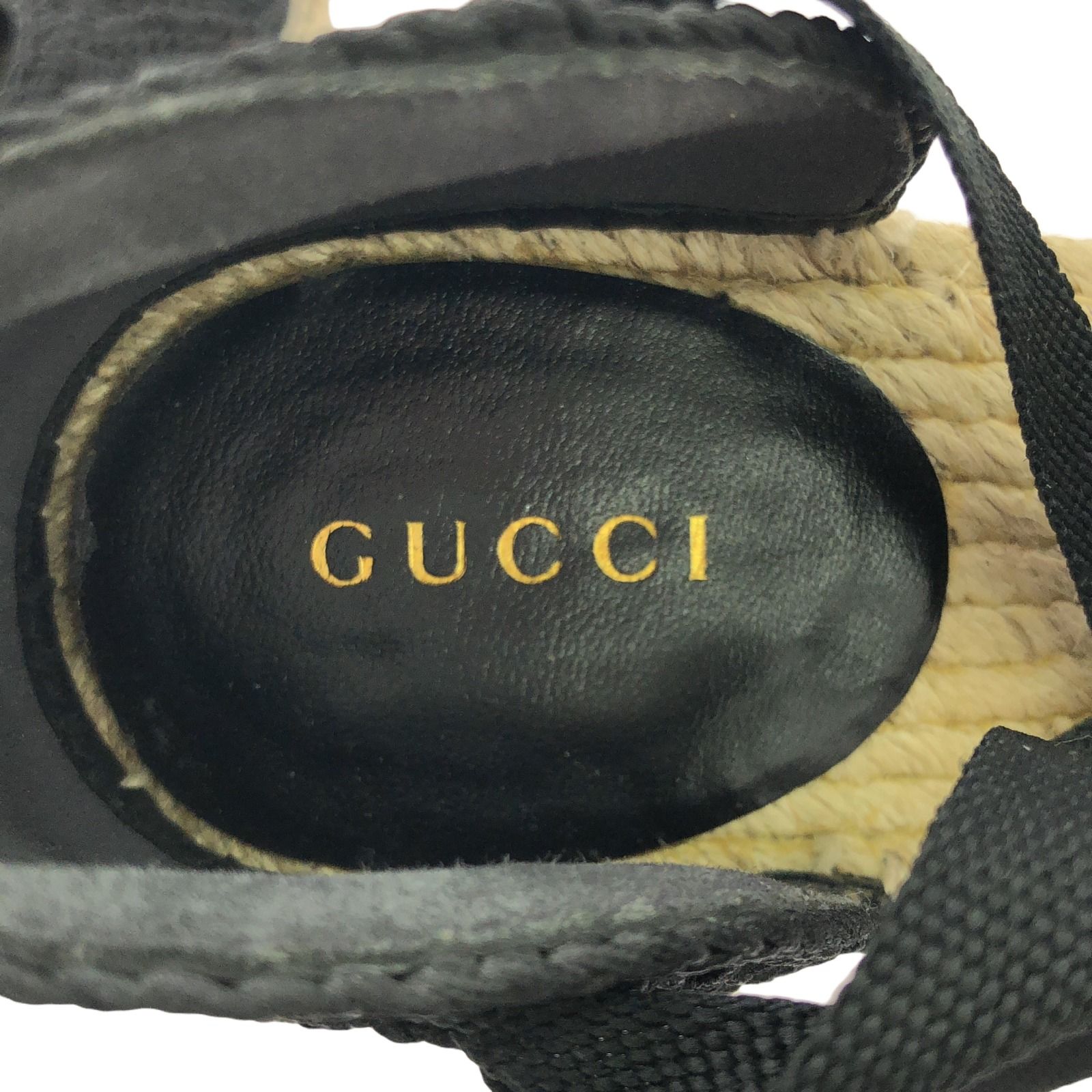 グッチ GUCCI サンダル GGマーモント エスパドリーユ ウェッジサンダル 