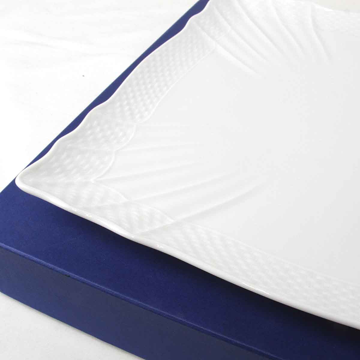 美品『USED』 リチャードジノリ ベッキオホワイト スクエアプレート 27