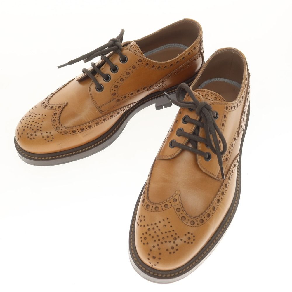 ブルネロクチネリ Brunello Cucinelli ウイングチップ ドレスシューズ ライトブラウン サイズ41 メンズ
