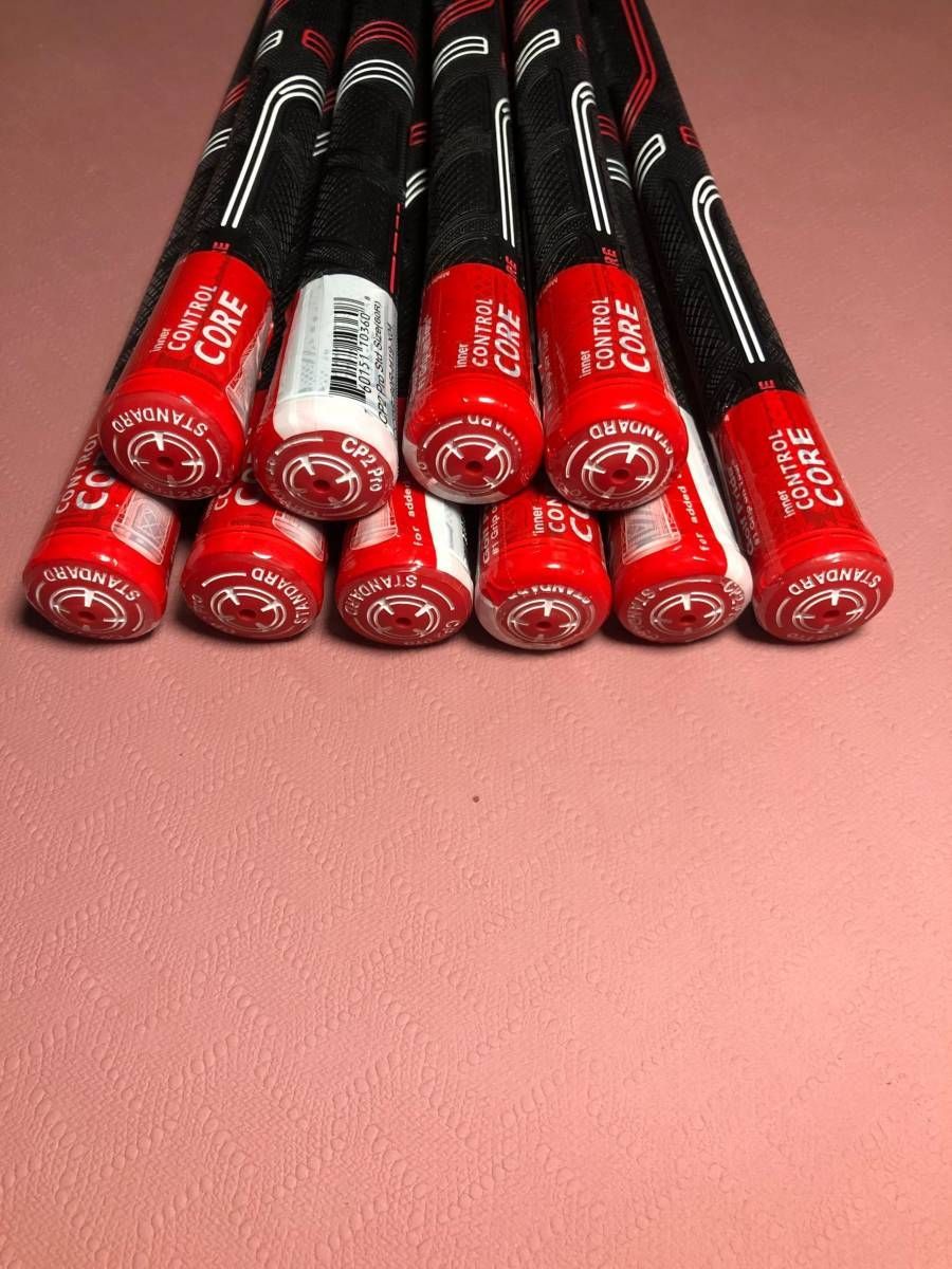 【８本セット】 レッド ブラック ゴルフプライド ゴルフグリップ Golf Pride CP2モデル アイアン スタンダード  Golf Pride ゴルフプライド ゴルフグリップ CP2 Wrap 60R レッド ８本