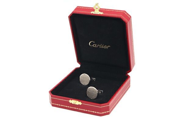 カルティエ ウォーター レジスタント デコール カフリンクス シルバー