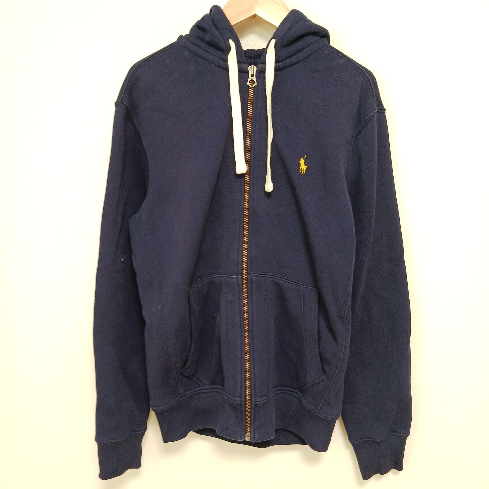 【211217】Polo by Ralph Lauren ポロ バイ ラルフローレン  パーカー フルジップ　裏起毛　S　メンズ メンズ  ・ ネイビー