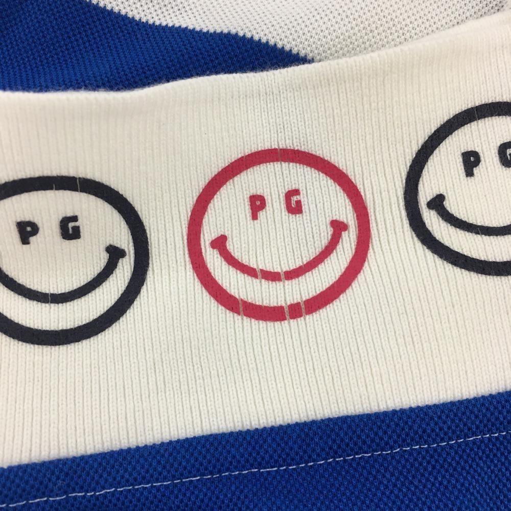 ☆特価☆パーリーゲイツ 半袖ポロシャツ ブルー×白 ボーダー