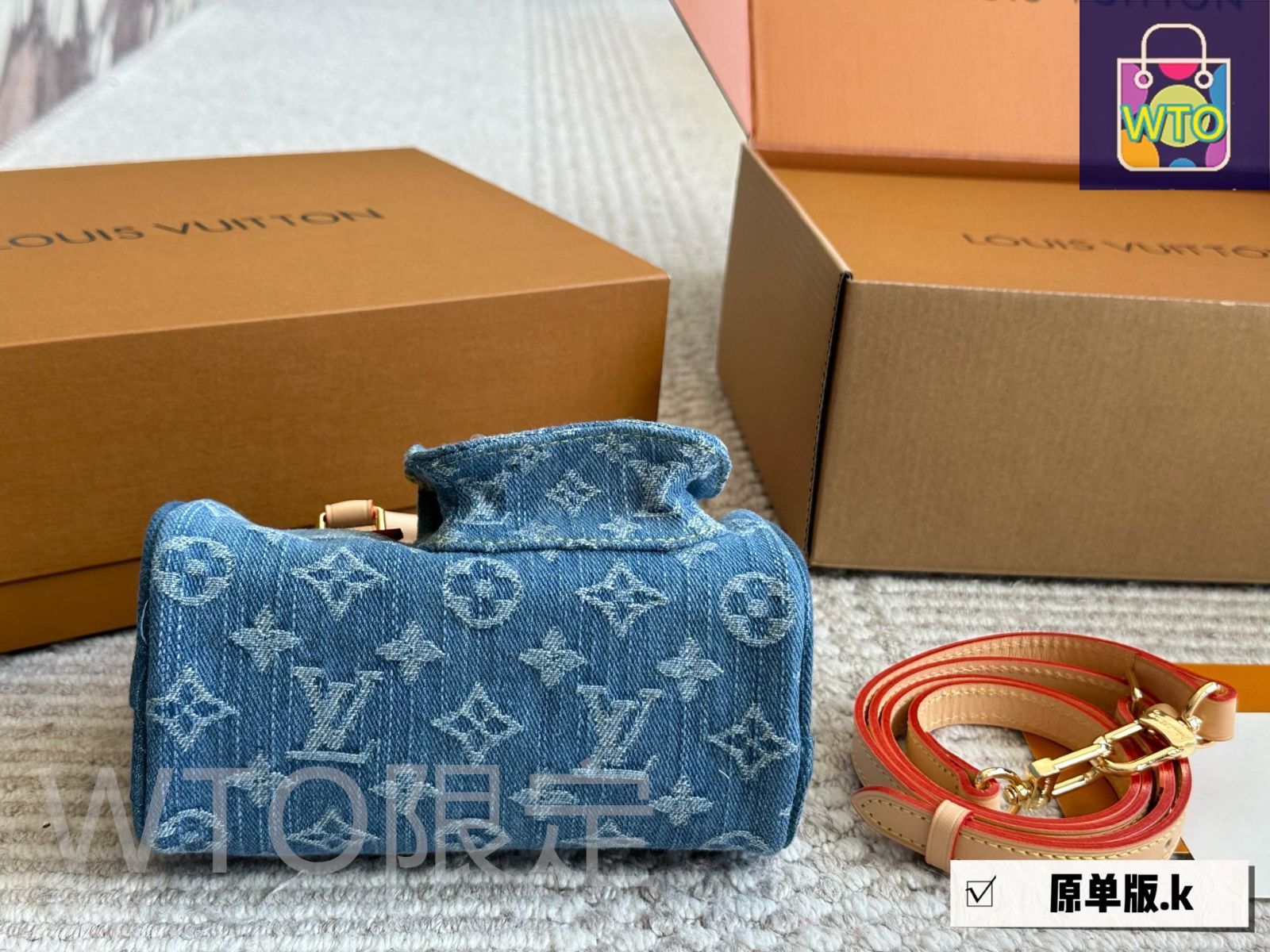 LOUIS VUITTON ナノ スピーディ デニム - レトロデニム 17×10cm