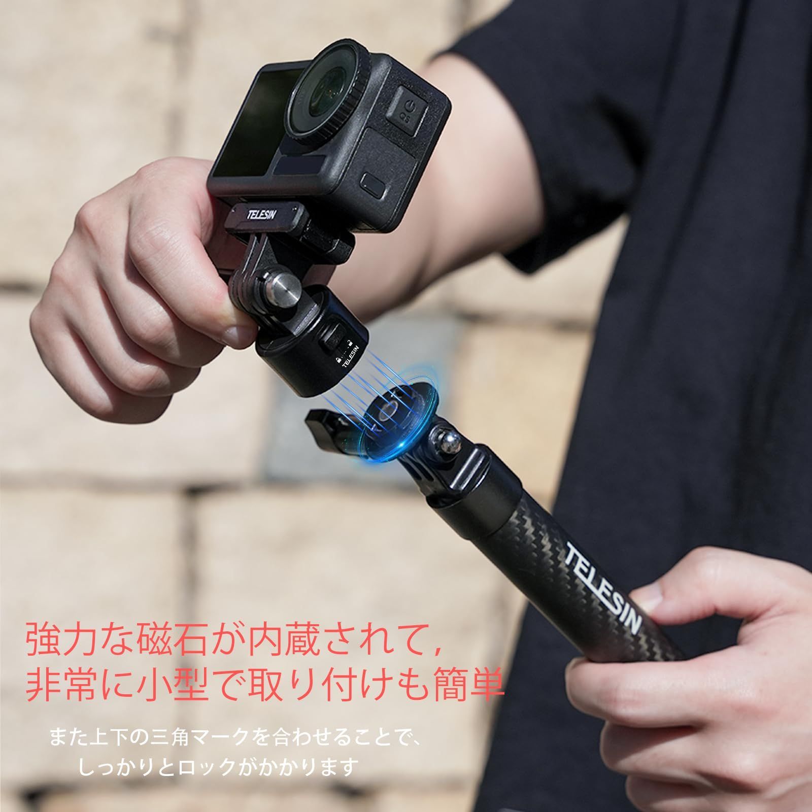 三脚用 Gopro用アクセサリー 多用途マウント 簡単取付 強磁吸引 落下防止 安全性 ネックマウント・ミニ三脚・自転車・バイク対応 クイックリリース マウント 変換アダプター GoPro Hero 12/11/10/9/8/7 BLACK TELESIN° M - メルカリ