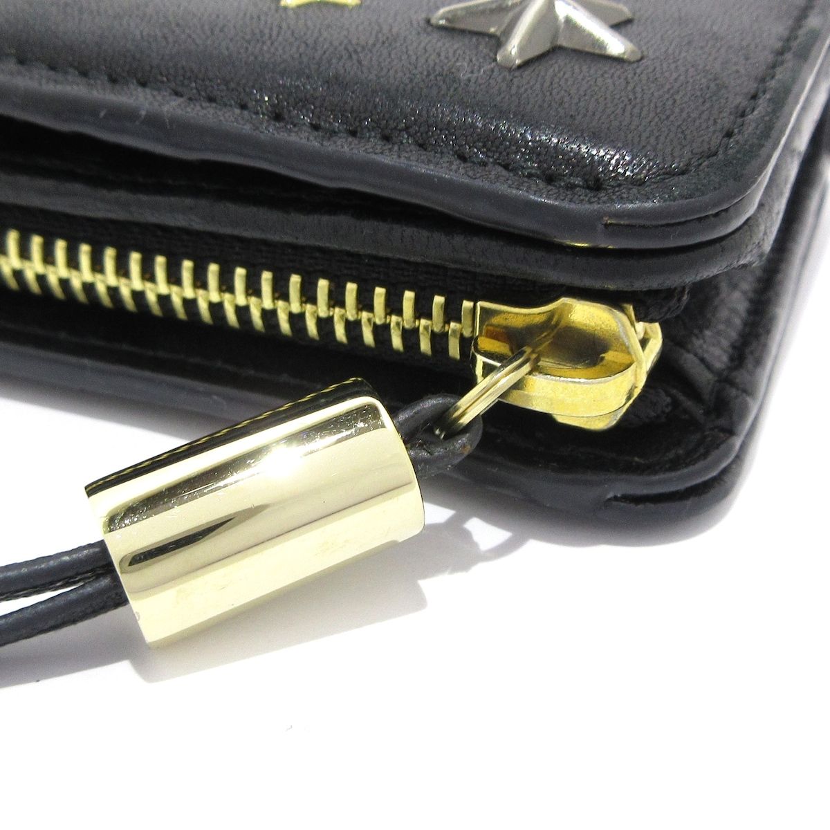 JIMMY CHOO(ジミーチュウ) 2つ折り財布 ミーラ (MEERA) 黒 スター  