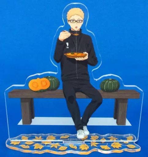 月島蛍 ビッグ缶バッジ ～米を食べろ 肉を食べろ 野菜も食べろ