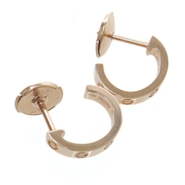 美品】 Cartier Au750 フープピアス ミニラブ