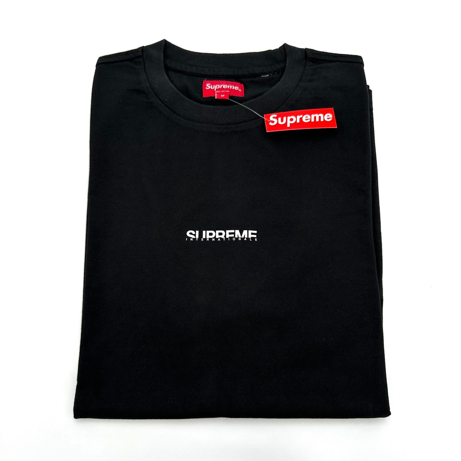 タグ付き未使用品】 Supreme シュプリーム Tシャツ ブラック フロントロゴ 黒T 半袖 黒 - メルカリ