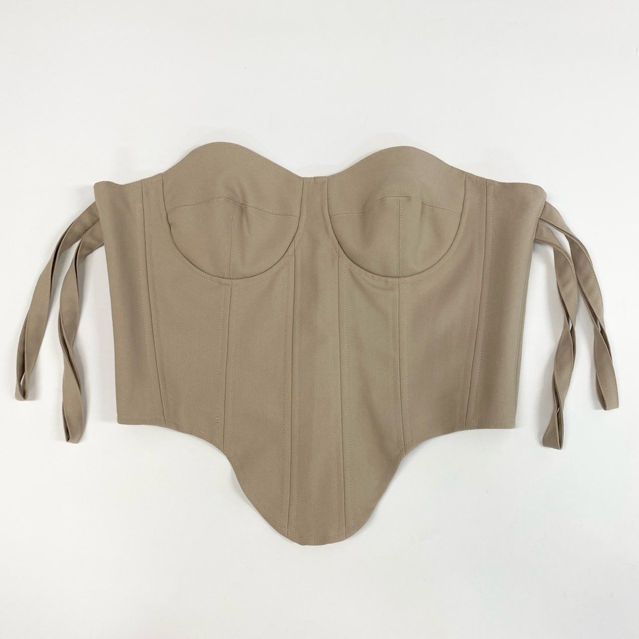 60j27 rokh ロク 22SS クロップドコルセット オフショルダートップス R0CA202 38サイズ ベージュ レディースu02t