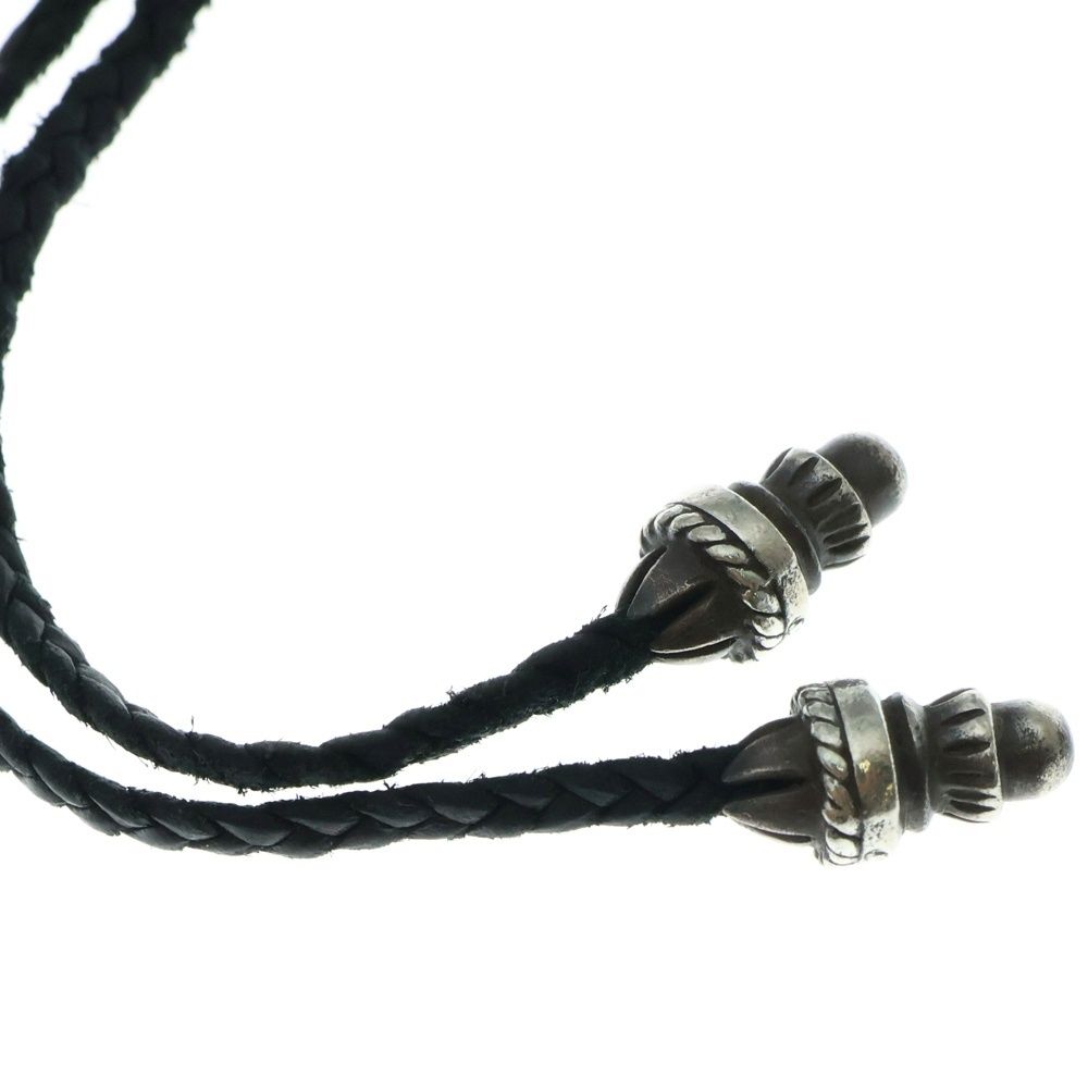  CHROME HEARTS クロムハーツ CH CRS LG BC ラージCHクロスペンダント Wボロチップ レザーブレイドネックレス シルバー BCA 214 ネックレス アクセサリー