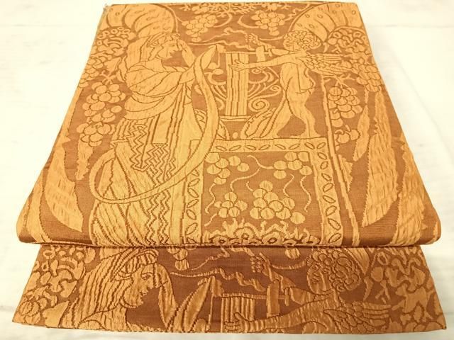 平和屋着物○両面 全通柄袋帯 スリーシーズン 春夏秋 間道