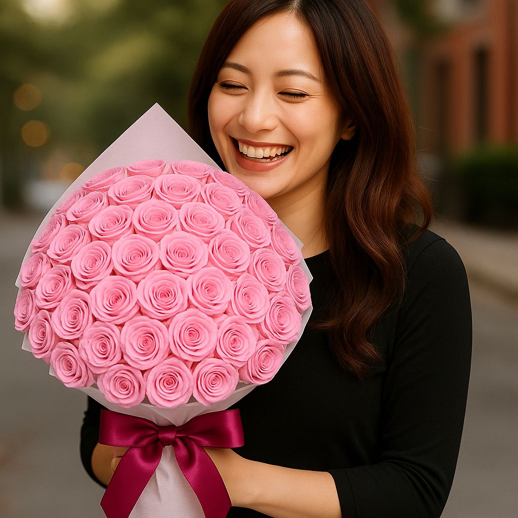 ピーチピンク L(100本) サヴォンローズ 花束 ギフト プレゼント ブーケ