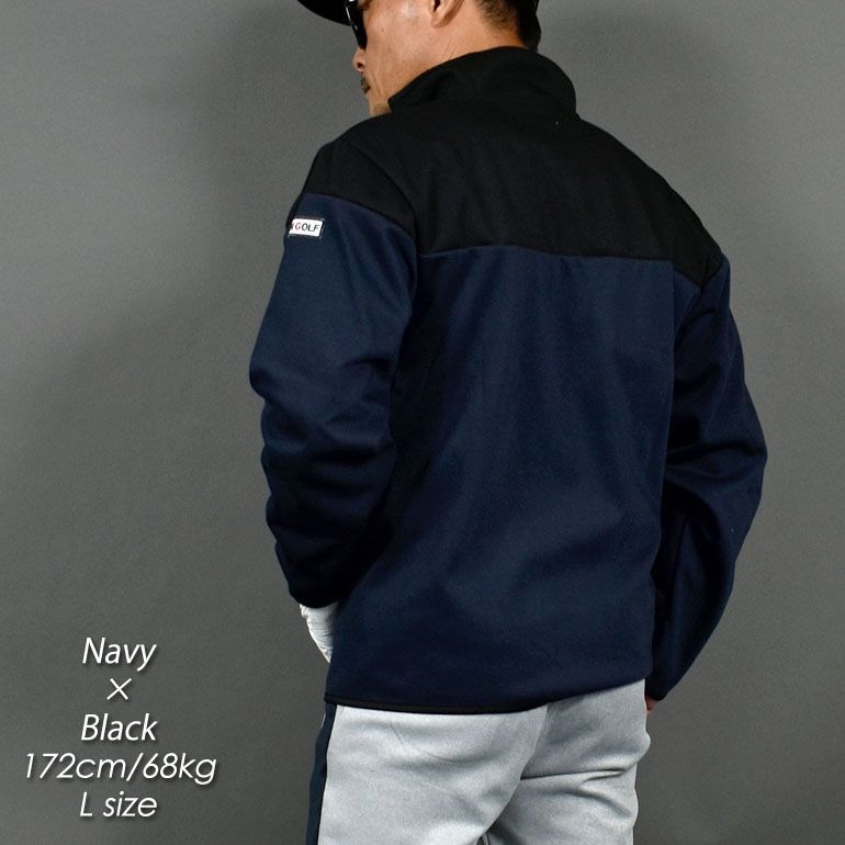 新品【COMONGOLF/コモンゴルフ】3層構造裏フリース防風ゴルフブルゾン 
