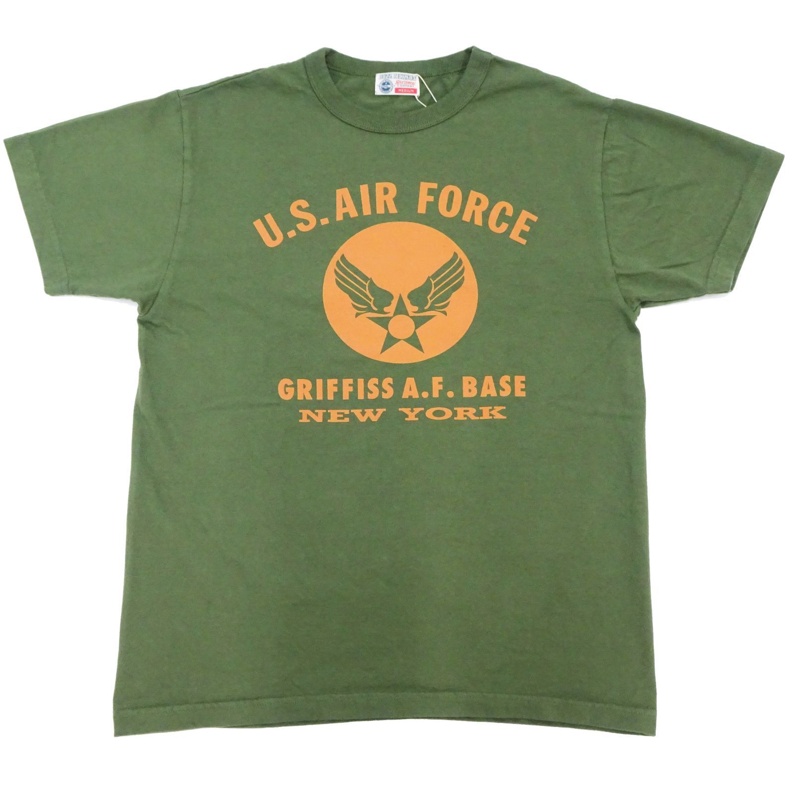 BR79343 バズリクソンズ エアフォース AIR FORCE Tシャツ U.S AIR FORCE BASE Tシャツ BUZZ RICKSON'S U.S.A.F. 半袖 東洋エンタープライズ オリーブ 新品 アメカジショップ