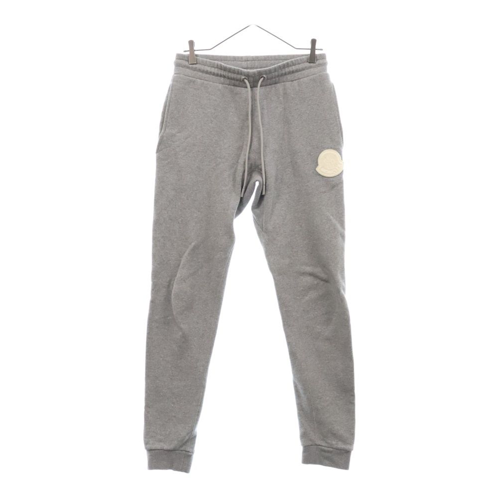 MONCLER モンクレール REGULAR PANTS ロゴワッペン リブ スウェットパンツ グレー MONCLER (モンクレール) REGULAR PANTS ロゴワッペン リブ スウェット