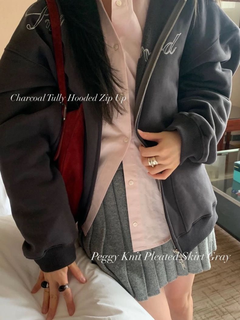 フリース裏起毛 フード付きスウェットアウター