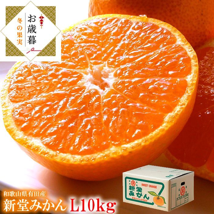 有田みかん 有田ミカン 有田蜜柑 みかん 新堂みかん お歳暮 コクがあってキレのある濃い味わい♪紀州有田みかん 新堂みかんL10kg 11月下旬より順次発送開始です