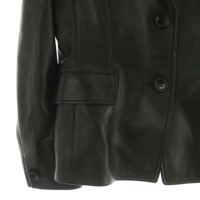 アナイ ANAYI ラムレザーシングルテーラードジャケット 2B 総