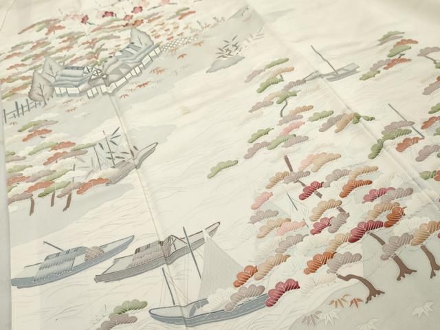 767 香蘭社 有田焼 鶴に青海波の花生 花瓶 BESE 染付 古道具 有田焼 染