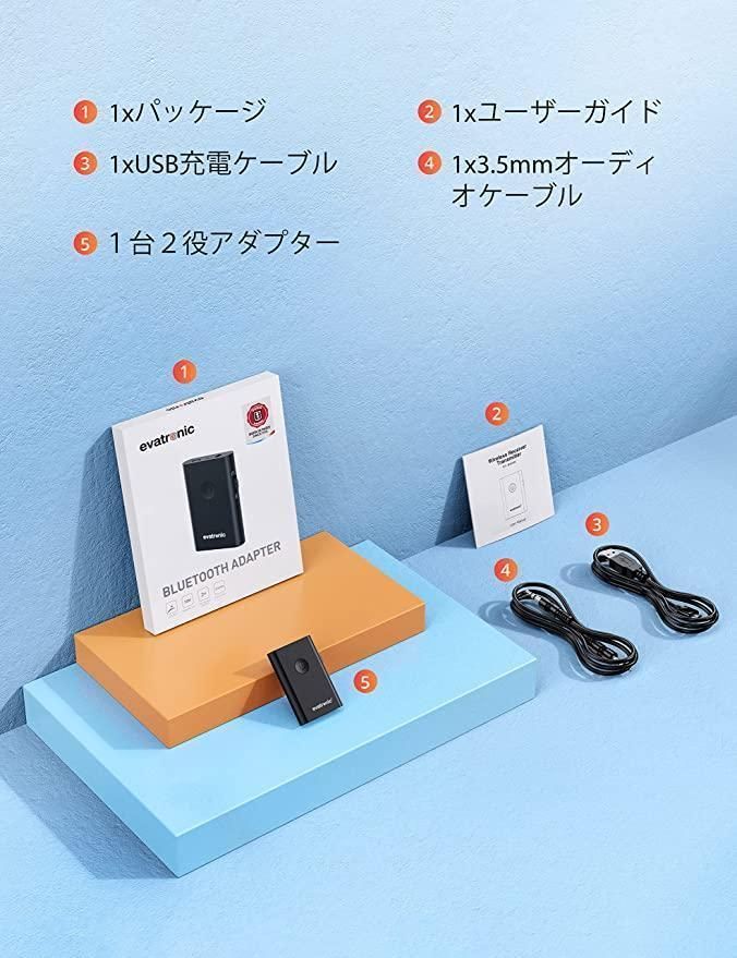 新品未使用】トランスミッターレシーバー ブラック 2in1 送信機受信機