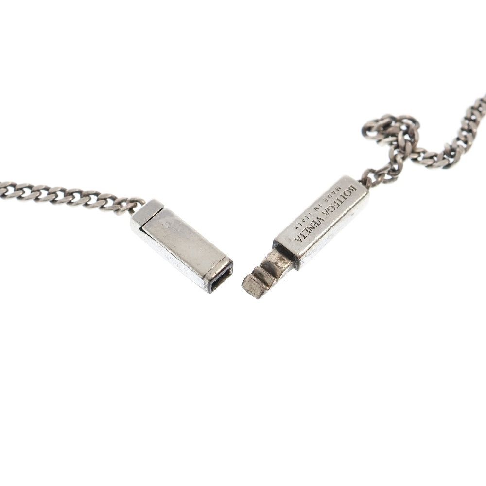 Bottega Veneta シルバー チェーンネックレス 新作【Bottega Veneta】ドロップ チェーン ネックレス、シルバー