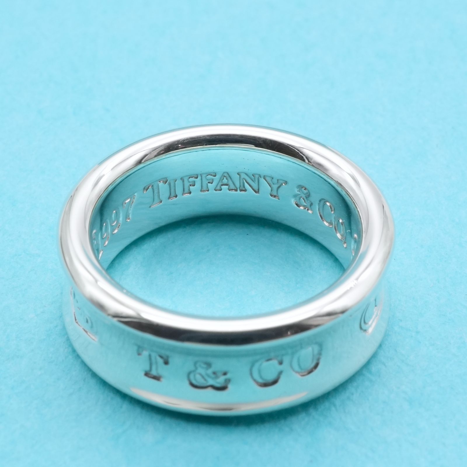 極美品8.5号 ティファニー 1837 ナロー ミディアム リング25-1213