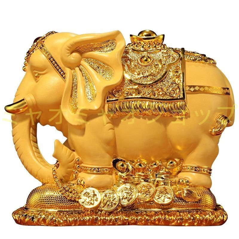 ガネーシャ 像 貯金箱 置物 金色 神様 富神 財 金運 健康運 幸運
