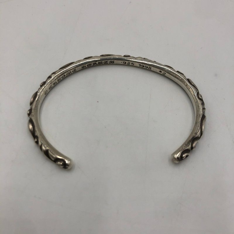 中古品】CHROME HEARTS クロムハーツ SCROLL BANGLE #2