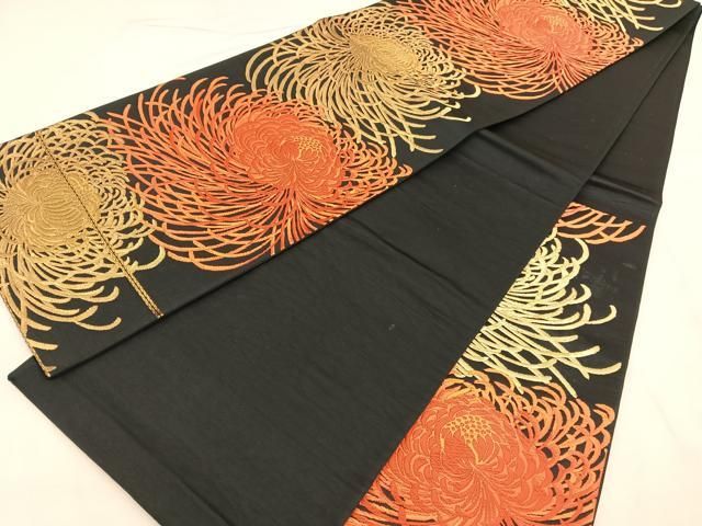 平和屋着物＃羽織　お召地　乱菊　立波文　黒地　金銀糸　正絹　逸品　BAAT9244gt 平和屋着物＃羽織 お召地 乱菊 立波文 黒地 金銀糸 正絹 逸品 BAAT9244gt