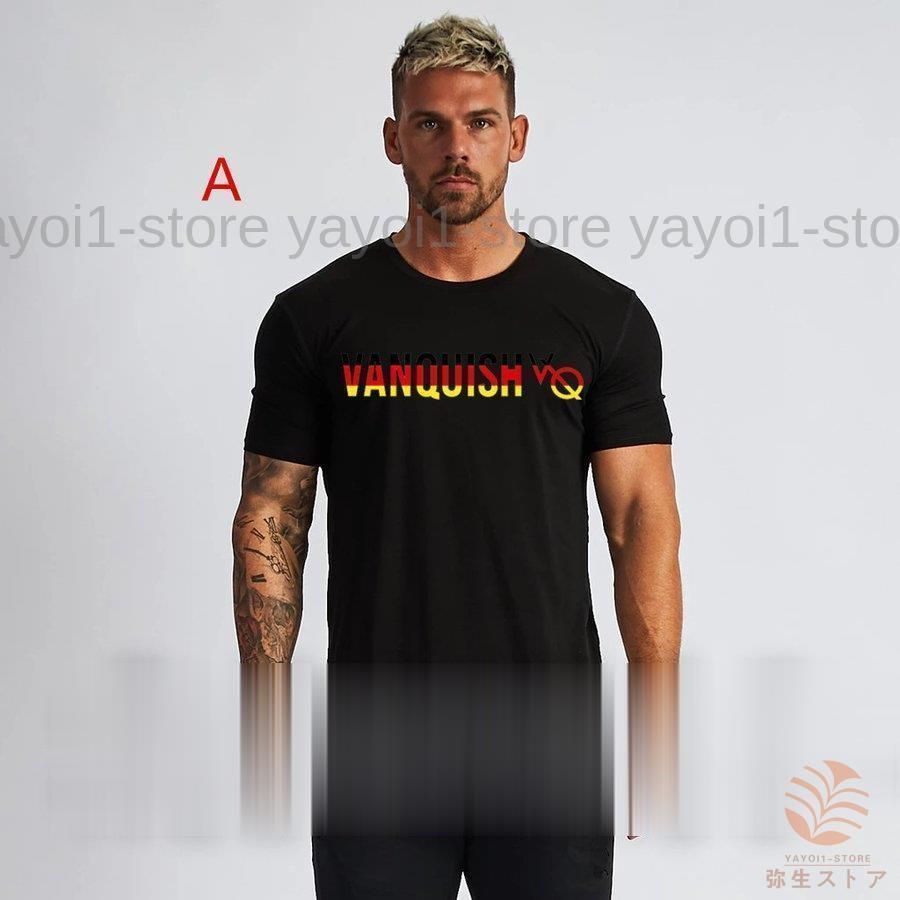 トレーニングウエア メンズ 半袖Tシャツ ロゴプリント スポーツウェア フィットネス カジュアルシャツ ジムウェア ジョギング 運動 快適 吸汗 大きいサイズ 春夏