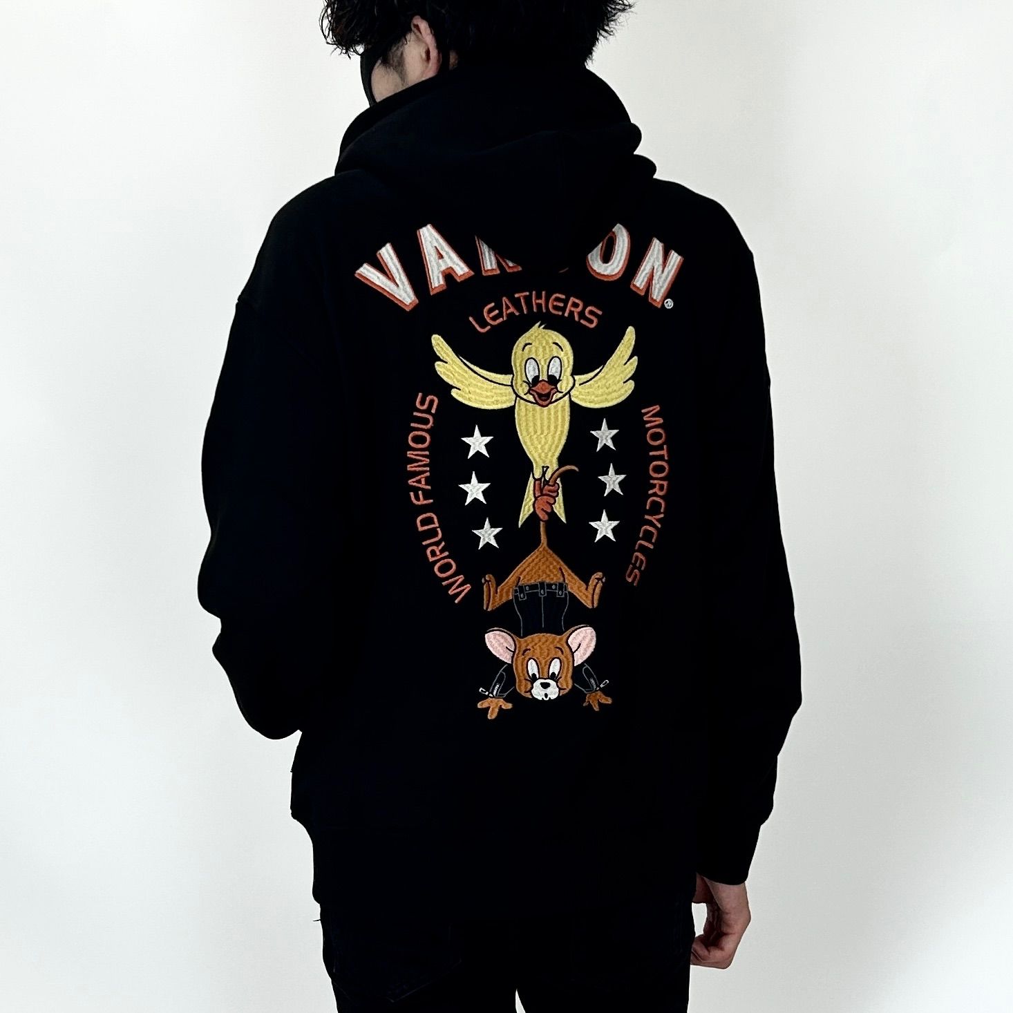 TOM&JERRY ボンディングZIPパーカー】VANSON バンソン コラボ