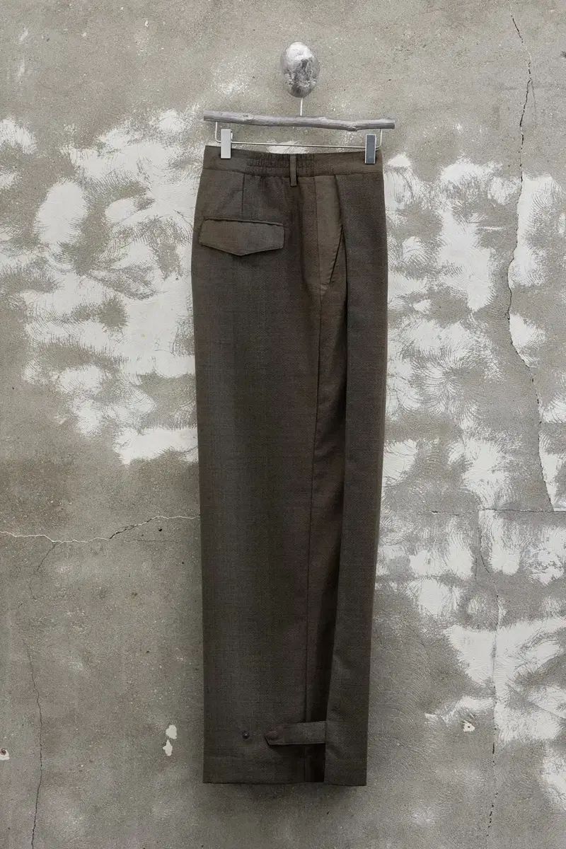 L ユース ストラップ ワイド スラックス ブラウン