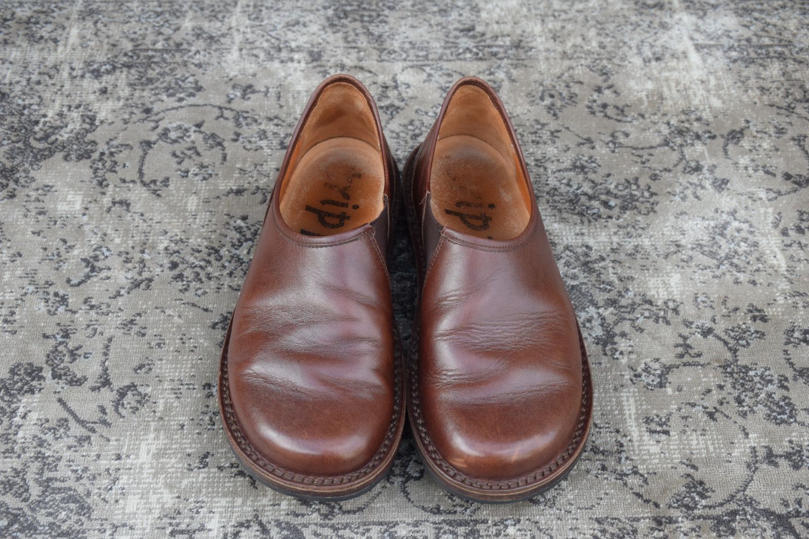 Trippen トリッペン YEN イェン サイドゴア サイドエラスティック 茶 ブラウン 41 26-26.5cm W3363 コンフォートシューズ ドイツ