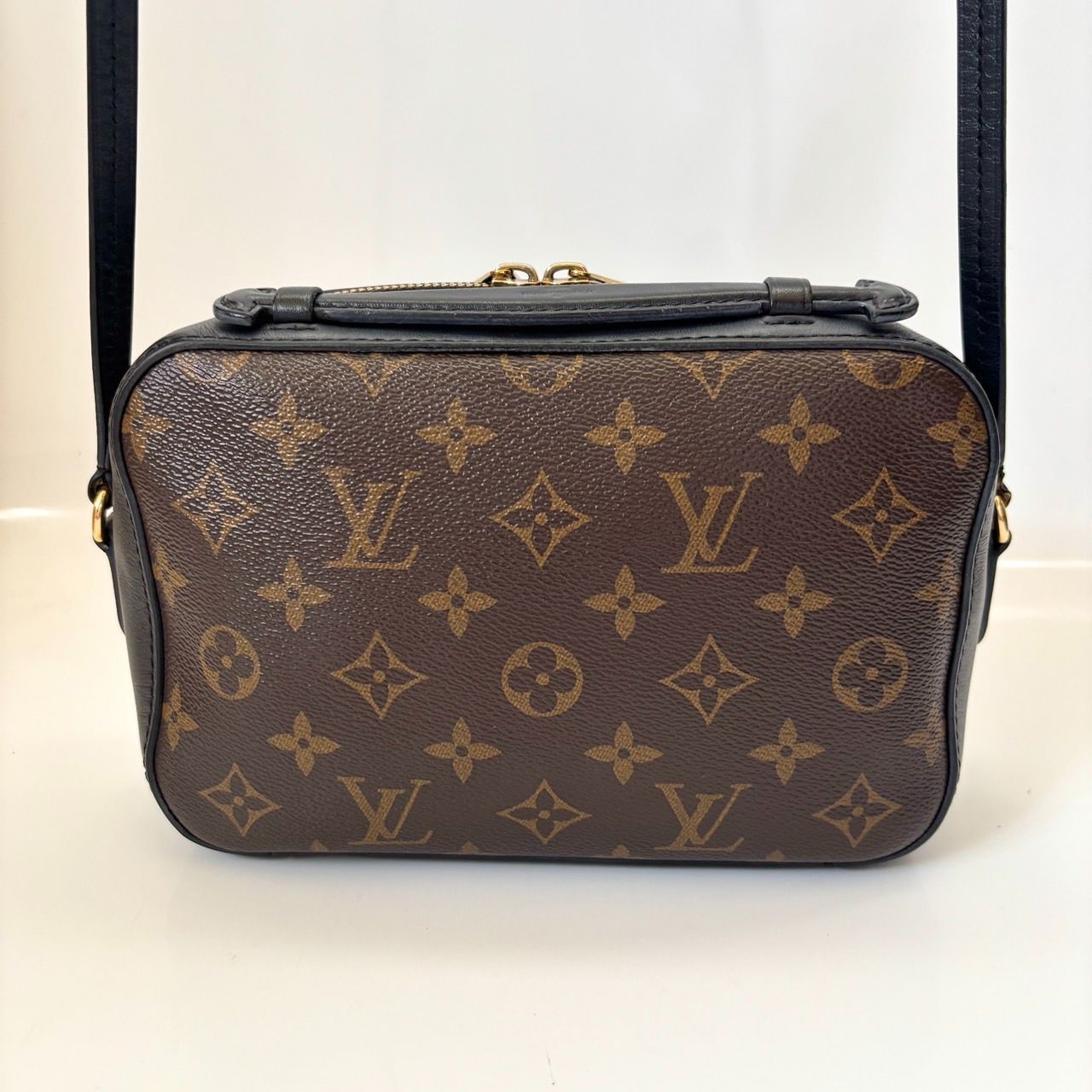 保存袋付き 良品◎Louis Vuitton ルイヴィトン サントンジュ ロゴ