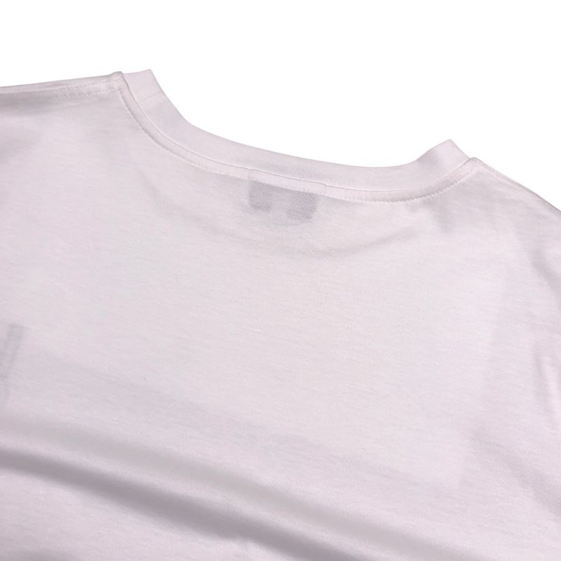 エルメス HERMES ミニレザーパッチTシャツ ホワイト コットン