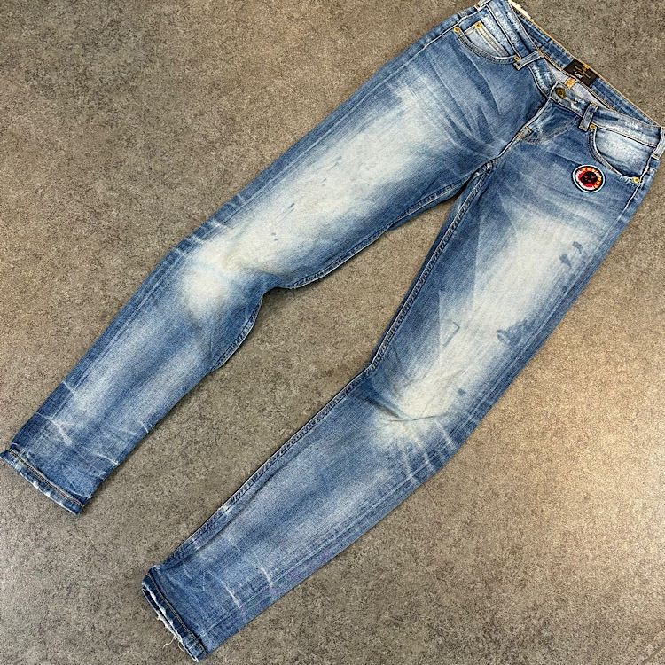 Vivienne Westwood Lee Skinny Jean Vintage Stretch ヴィヴィアンウエストウッド リー コラボ 別注  スキニージーンズ ジーパン ダメージ ワッペン 刺繍 ヴィンテージ・USED加工 ストレッチ - メルカリ