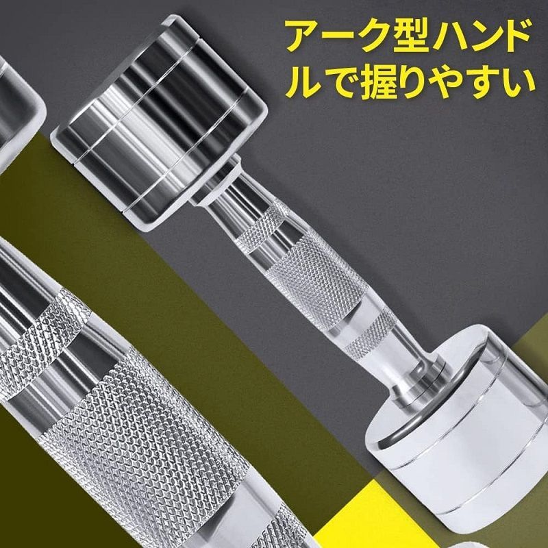 クロムメッキ　ダンベル　8kg x 2個　セット　送料無料 NEW クロームダンベル8KG (2本)/POWER ARMOR（パワーアーマー）
