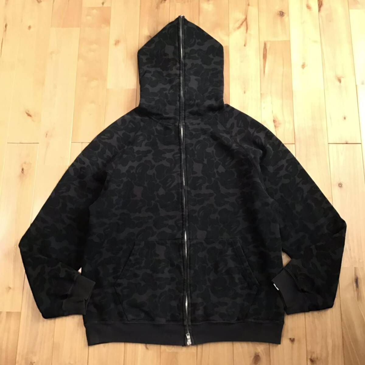 Solid camo フルジップ パーカー Mサイズ a bathing ape BAPE full zip 