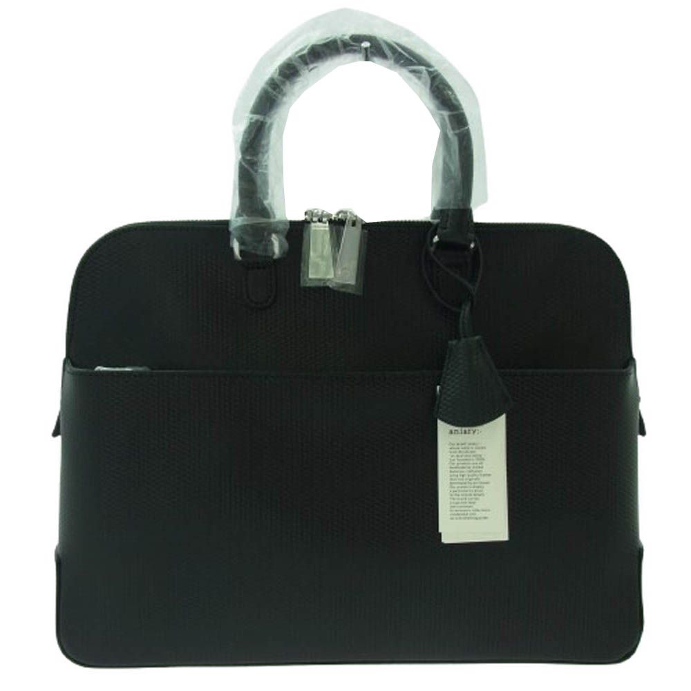aniary アニアリ 34-01000 G-Film Leather ジーフィルム レザー ブリーフ バッグ ブラック系 新古品 ♥