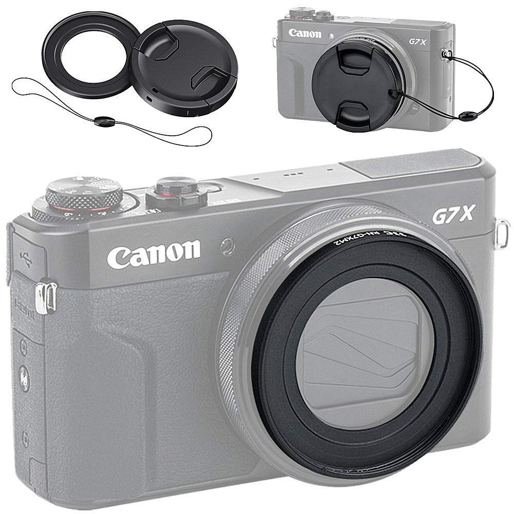 【数量限定】G7X PowerShot Mark Canon III キット II レンズキャップ G7XM3 + G7XM2 アダプター G7X フィルター G5X JJC 適用