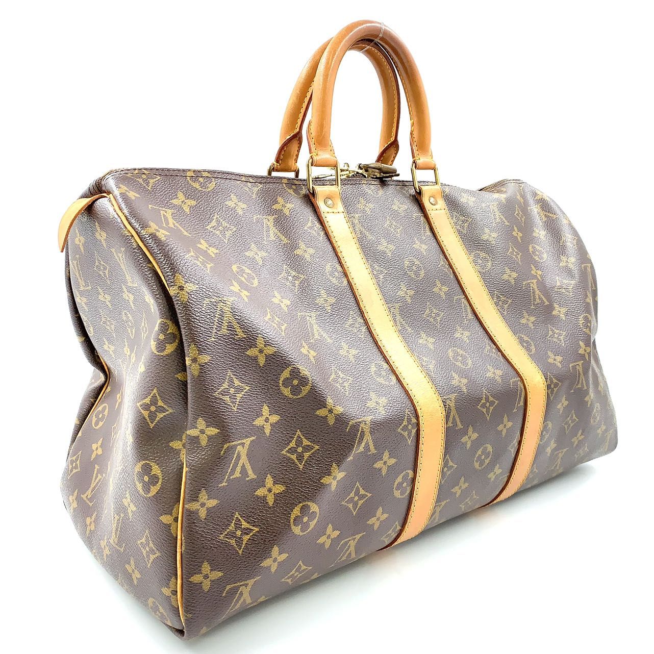 LOUIS VUITTON キーポル45 モノグラム モノグラム レザー×PVC ブラウン ゴールド M41428 - メルカリ