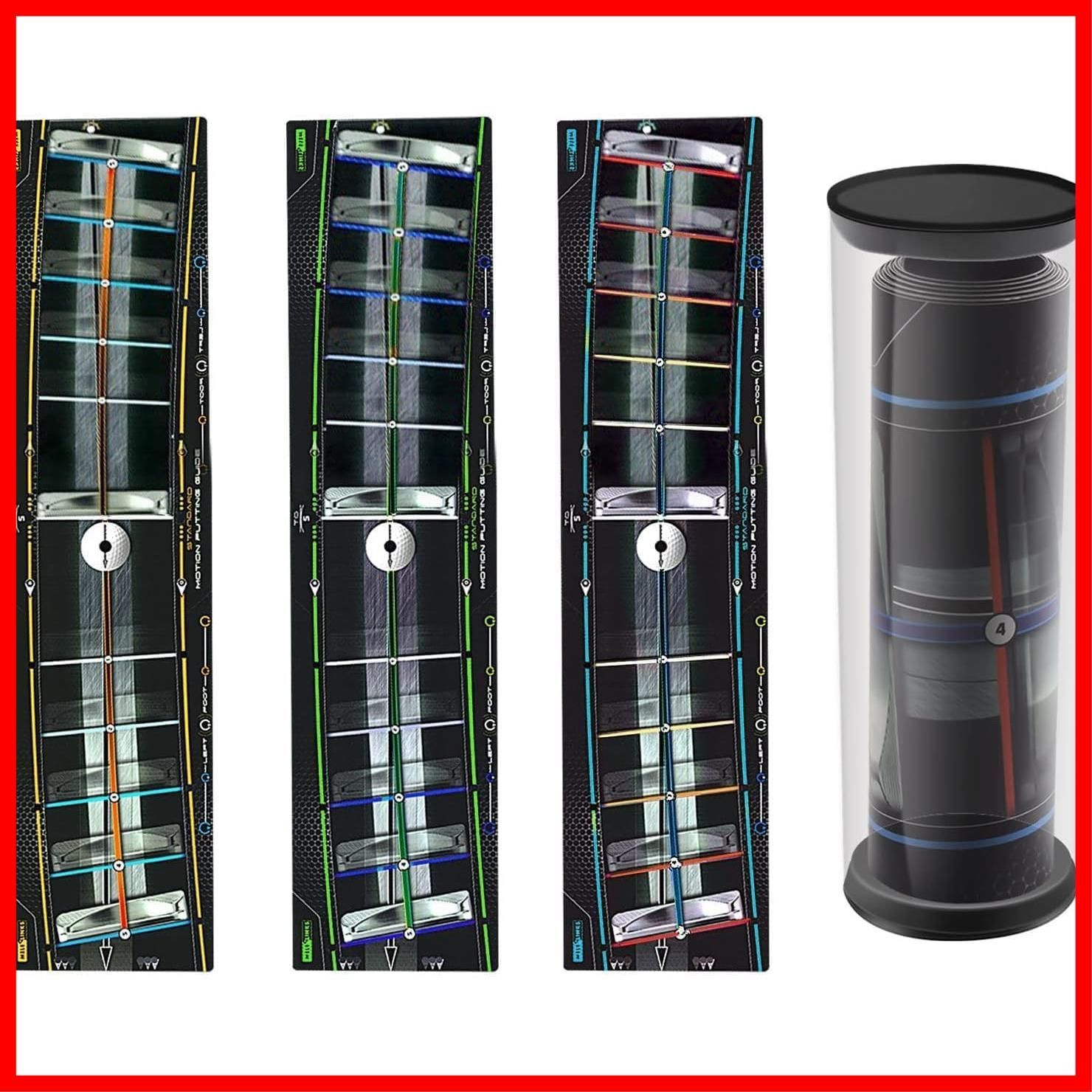 【在庫限定】パター練習マット パター矯正器具 ストロークテンプレート【３種類タイプセット】パター練習用マット ダイナミックプッシュロッドガイドパッド UYTON パター練習器具 パッテ