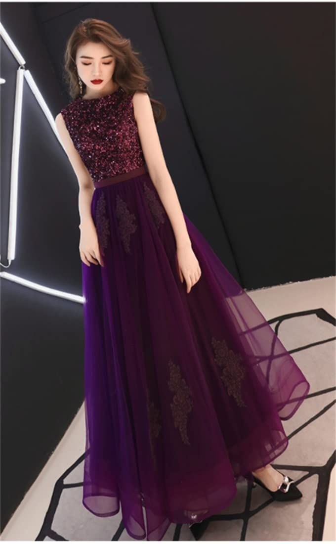 ノースリーブ ドレス ブライドメイドドレス ウエディングドレス ワンピース 刺繍 チュール ロングドレス 花柄 マキシ スパンコール イブニングドレス 花嫁 レース パーティードレス 結婚式 フォーマル 披露宴 JINPIN レディース 発表会